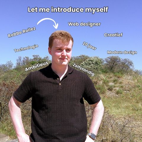 Robbe Rollez, webdesigner en webdeveloper uit Zwevegem